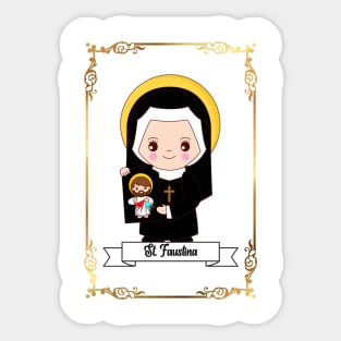 St Faustina Kowalska Great Love Catholic Quote Divine Mercy Sticker